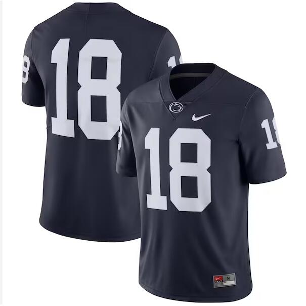 NCAA Men Penn State Nittany Lions 18 blue Football Jersey